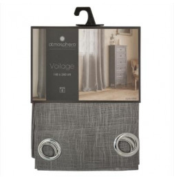 Voilage Alton - 140 x 120 cm - Gris