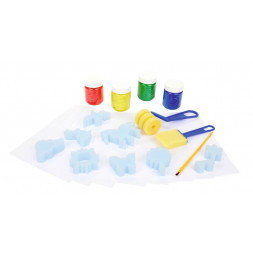 Kit atelier de peinture éponge - L 19 x l 24 x H 6 cm - 4 ans et plus