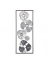 Décoration murale fleurs en métal - L 25 x H 61 cm - Argenté