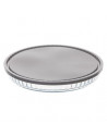 Plat rond en verre avec couvercle - D 27 cm