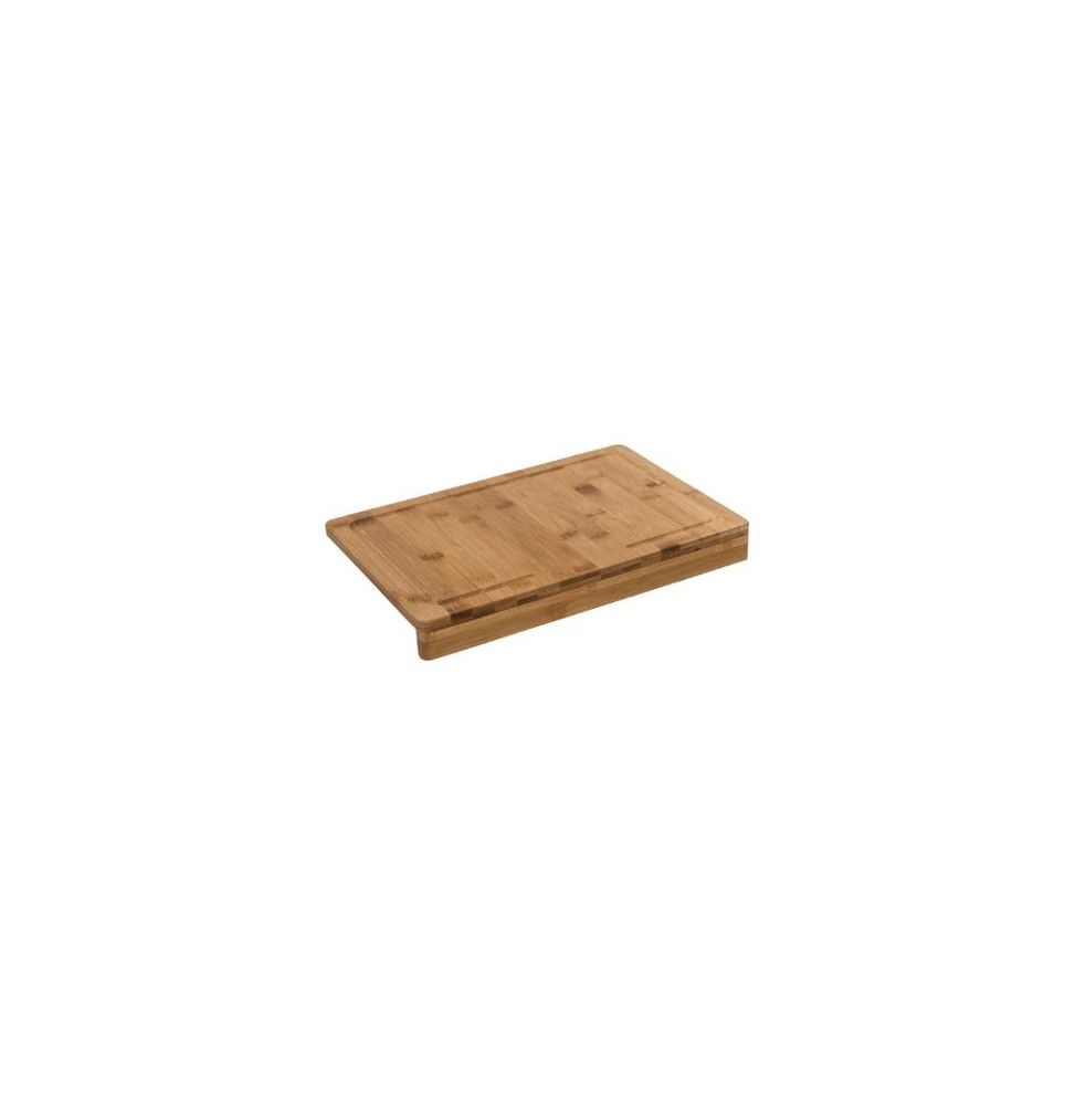 Planche à découper rectangle avec rebord - 35 x 24 cm - Bambou