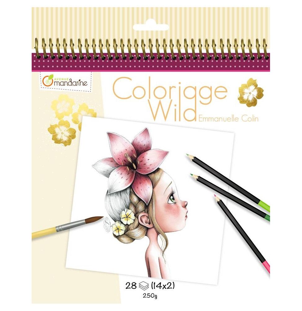 Cahier de coloriage - 28 dessins - Wild