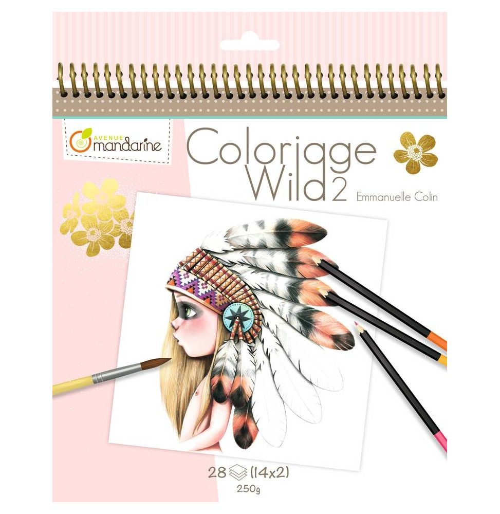 Cahier de coloriage - 28 dessins - Wild 2