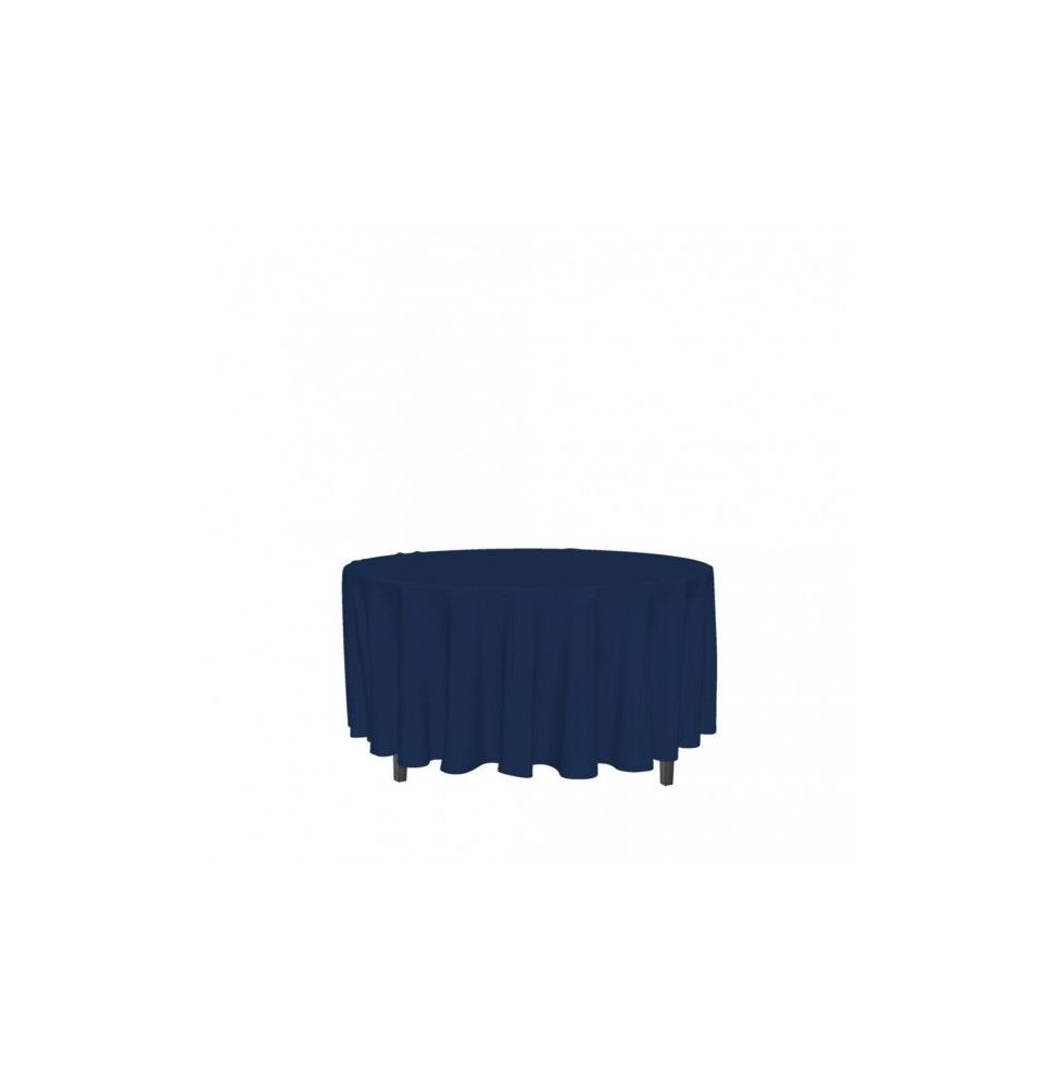 Nappe ronde anti-tâches Alix - D 180 cm - Bleu