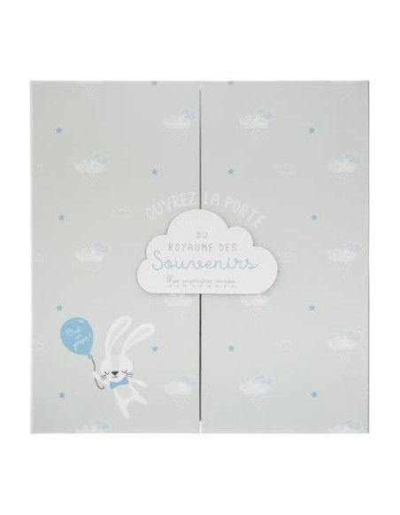 Coffret naissance ouverture nuage - Gris