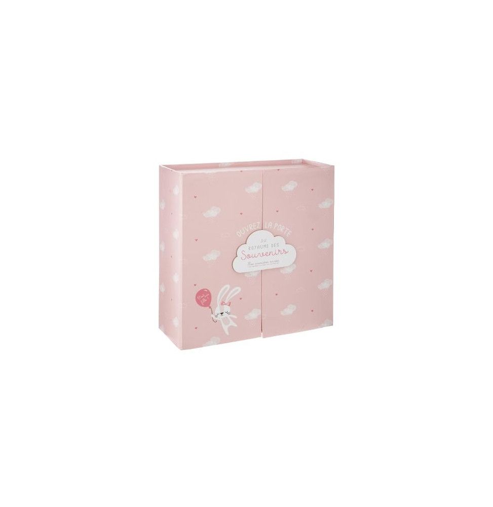 Coffret naissance ouverture nuage - Rose