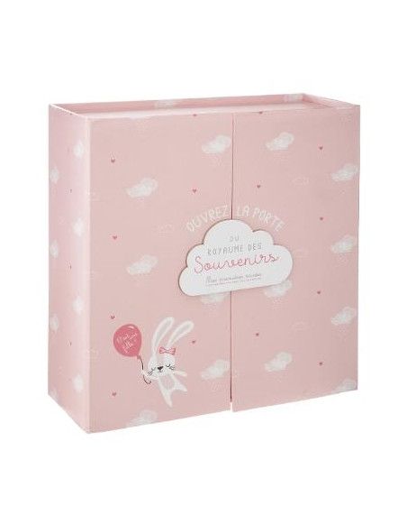 Coffret naissance ouverture nuage - Rose