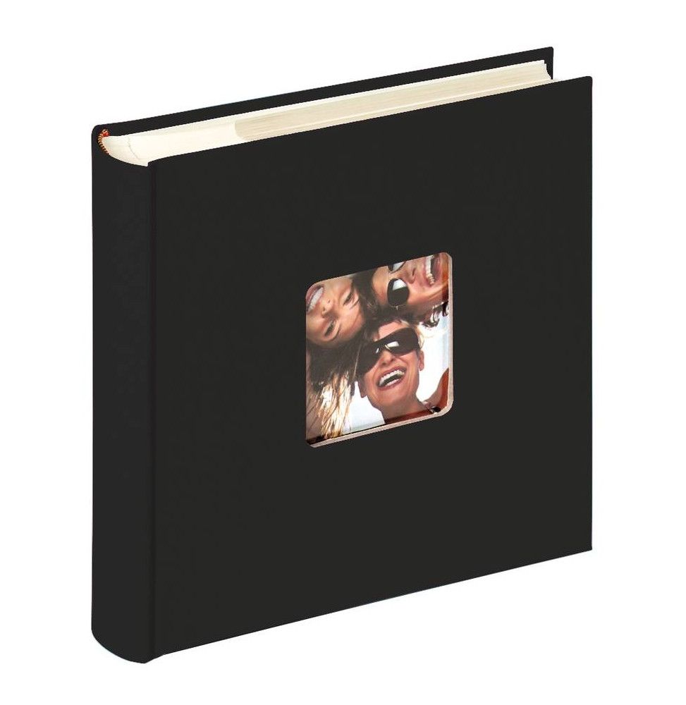 Album photo à pochettes 200 mémos Fun - L 24 x l 22 cm - Noir