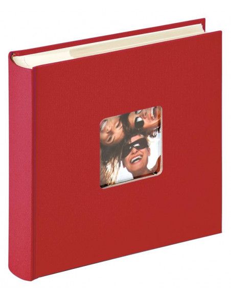 Album photo à pochettes 200 mémos Fun - L 24 x l 22 cm - Rouge