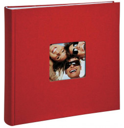 Album photo à feuillets cristal Fun - 100 pages - L 30 x l 30 cm - Rouge