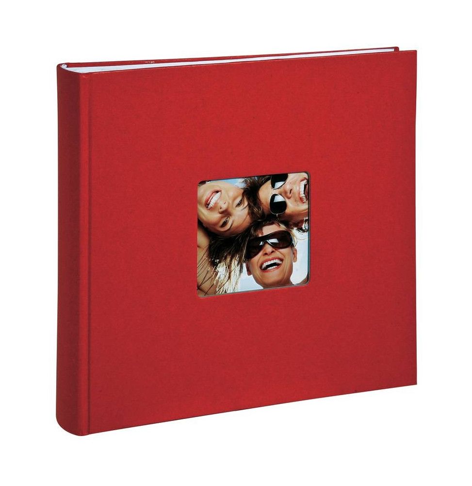 Album photo à feuillets cristal Fun - 100 pages - L 30 x l 30 cm - Rouge