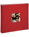 Album photo à feuillets cristal Fun - 100 pages - L 30 x l 30 cm - Rouge