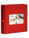 Album photo à pochettes 300 mémos Square - L 23,5 x l 25 cm - Rouge