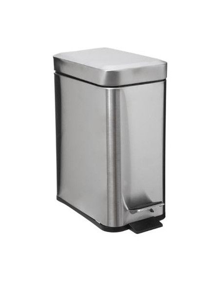 Poubelle rectangle - 5 L - Inox