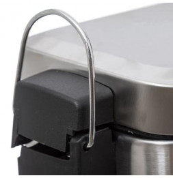 Poubelle rectangle - 5 L - Inox