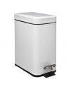 Poubelle rectangle - 5 L - Inox - Blanc