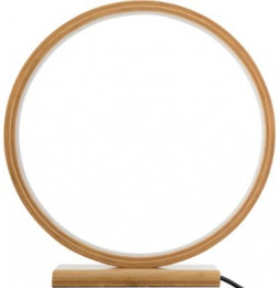 Lampe a led ronde - D 30 x H 32 cm - Bambou