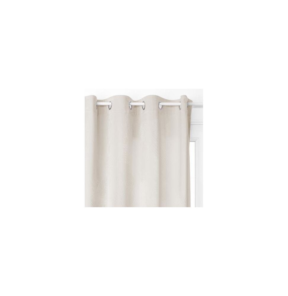 Rideau occultant effet velours - 140 x 260 - Beige