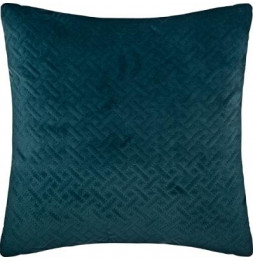 Coussin effet velours - 40 x 40 cm - Bleu