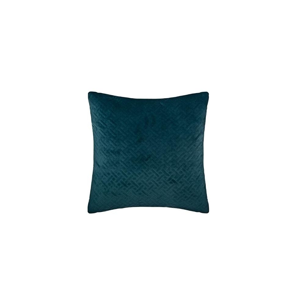 Coussin effet velours - 40 x 40 cm - Bleu