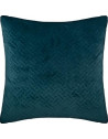 Coussin effet velours - 40 x 40 cm - Bleu