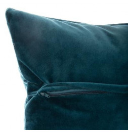 Coussin effet velours - 40 x 40 cm - Bleu