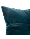 Coussin effet velours - 40 x 40 cm - Bleu