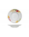 Set de 6 assiettes à pâtes en porcelaine - D 27,5 x H 5,5 cm - Blanc