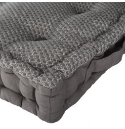 Coussin de sol Otto - 40 x 40 x 8 cm - Gris