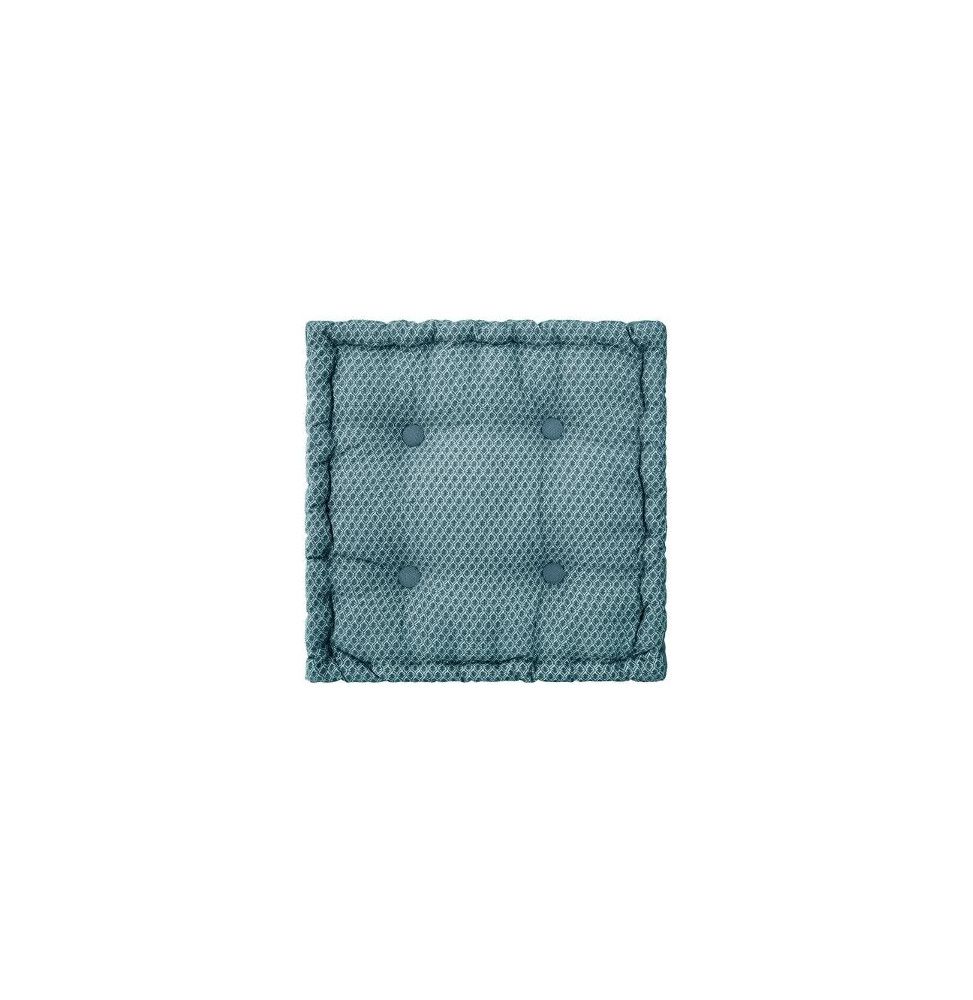 Coussin de sol Otto - 40 x 40 x 8 cm - Bleu
