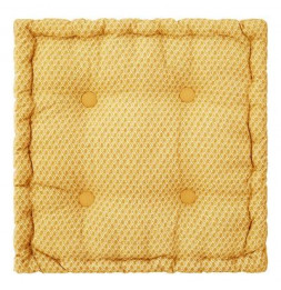 Coussin de sol Otto - 40 x 40 x 8 cm - Jaune