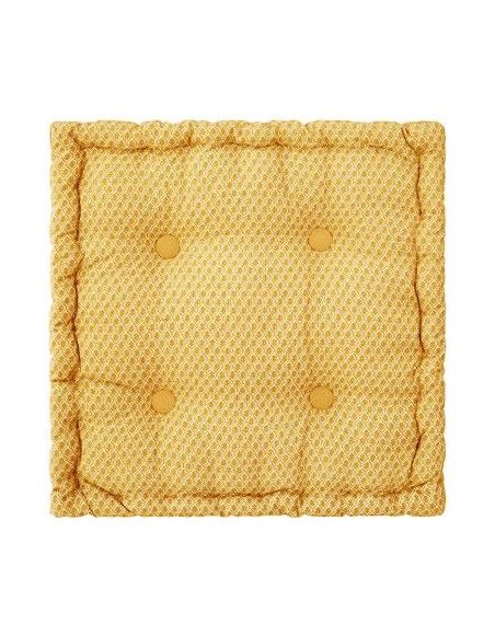 Coussin de sol Otto - 40 x 40 x 8 cm - Jaune