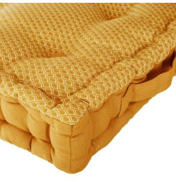 Coussin de sol Otto - 40 x 40 x 8 cm - Jaune