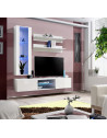 Ensemble TV mural - Fly S2 - 160 x 40 x 190 cm - Blanc