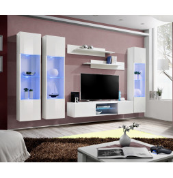 Ensemble TV mural - FLY P3 - 310 x 40 x 190 cm - Blanc