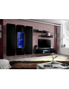 Ensemble TV mural - FLY P5 - 310 x 40 x 190 cm - Noir