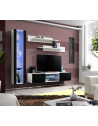 Ensemble TV mural - FLY R2 - 210 x 40 x 190 cm - Noir et blanc