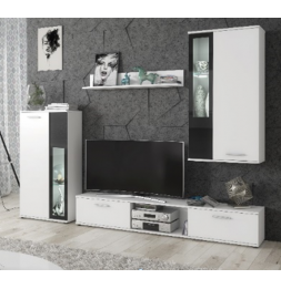 Ensemble meuble TV mural - ABW Wow - Blanc