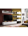 Ensemble meuble TV mural  - ABW Silk - 240 x 40 x 150 cm - Blanc