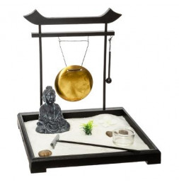 Jardin zen japonais - Objet de décoration avec accessoires et supports bougies