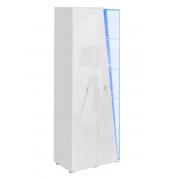 Armoire de rangement - Witrynawysoka Edge - 70 x 40 x 200 cm - Blanc