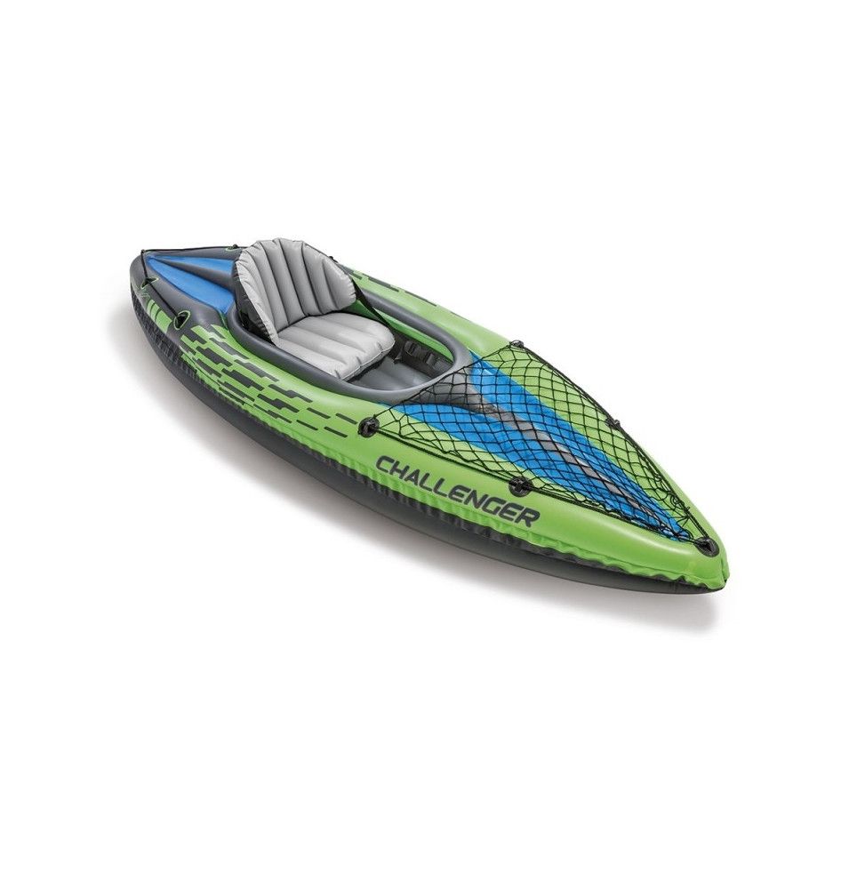 Set kayak Challenger k1 avec rame et gonfleur - L 276 x l 76 x H 33 cm - Intex