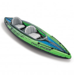 Set kayak Challenger k2 avec rame et gonfleur - L 351 x l 76 x H 38 cm - Intex