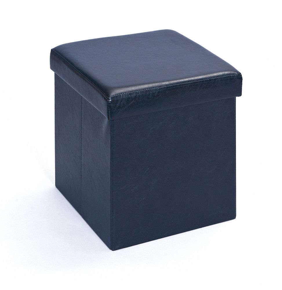 Boîte tabouret pliable Setti - l 38 x P 38 x H 38 cm - Noir