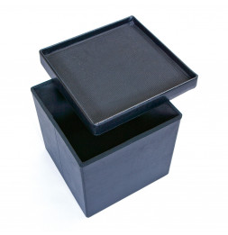Boîte tabouret pliable Setti - l 38 x P 38 x H 38 cm - Noir