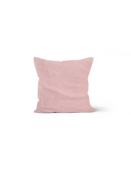 Taie d'oreiller en percale de coton - 65 x 65 cm - Rose