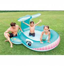 Piscinette fontaine baleine - L 2,01 x l 1,96 x H 0,91 m - Intex