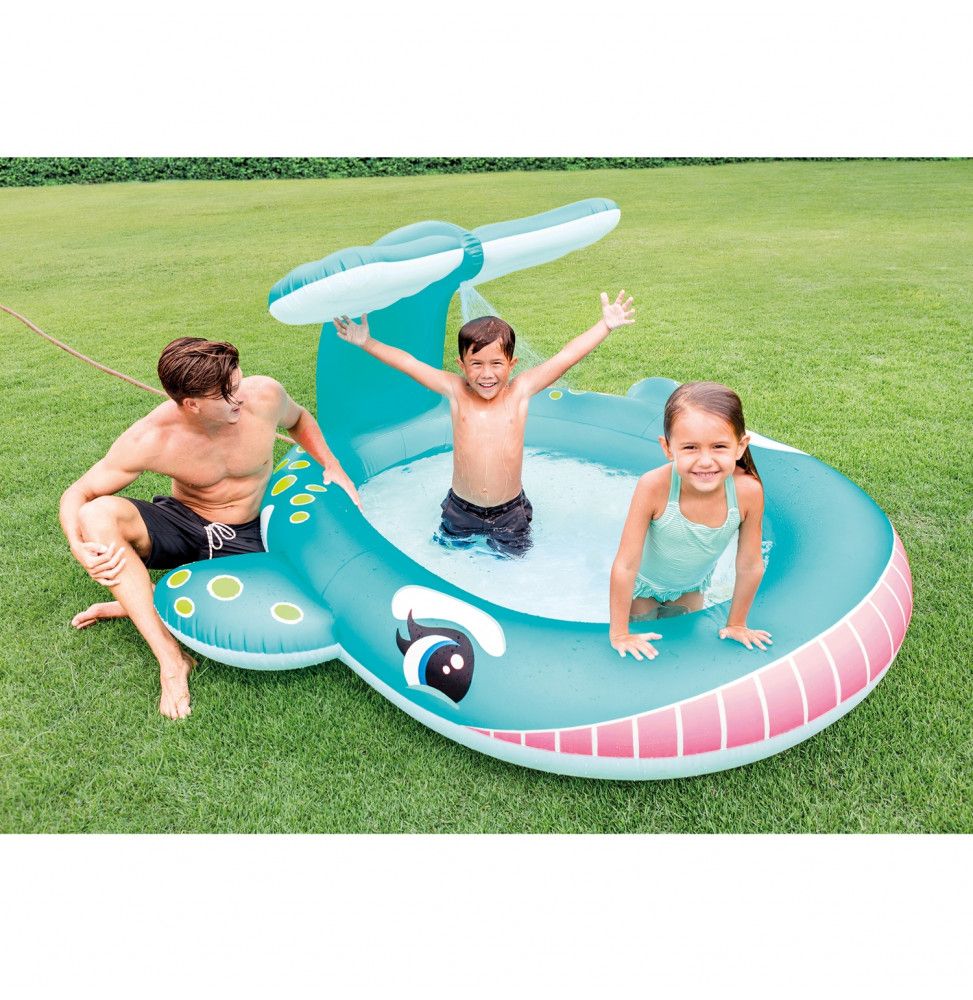 Piscinette fontaine baleine - L 2,01 x l 1,96 x H 0,91 m - Intex