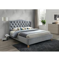 Lit double en tissu de...