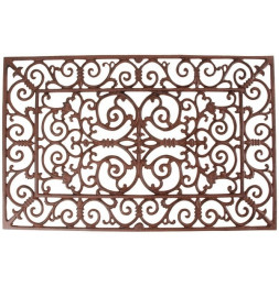 Paillasson rectangle en fonte - 73 x 46,5 cm - Marron